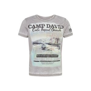 CAMP DAVID Tričko  svetlosivá / zmiešané farby