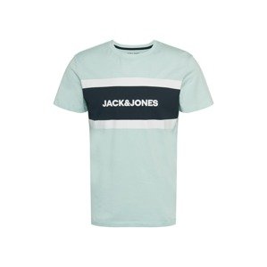 JACK & JONES Tričko 'SHAKE'  opálová / tmavomodrá / biela