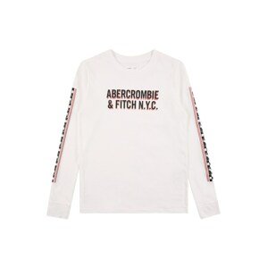 Abercrombie & Fitch Tričko  biela / čierna / červená