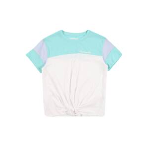 Abercrombie & Fitch T-Shirt  biela / tyrkysová / levanduľová