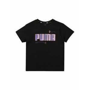 PUMA Tričko 'Alpha'  čierna / ružová / fialová