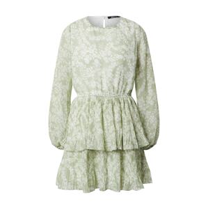 Gina Tricot Šaty 'Amber'  pastelovo zelená / biela