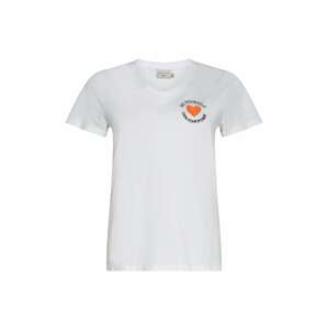 KAFFE CURVE Tričko 'Lonie'  oranžová / čierna / biela