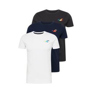 HOLLISTER Shirt  biela / námornícka modrá / čierna / zmiešané farby