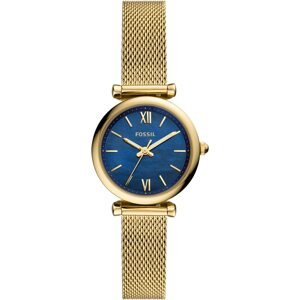 FOSSIL Analógové hodinky  zlatá / kráľovská modrá