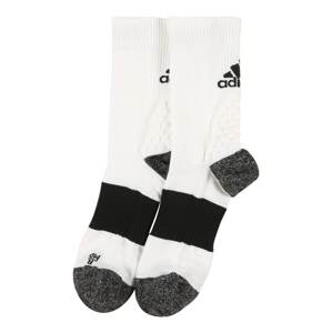 ADIDAS PERFORMANCE Športové ponožky  biela / čierna / sivá melírovaná