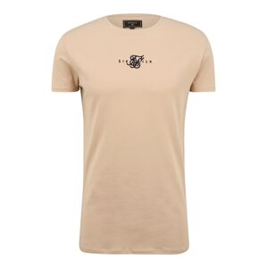 SikSilk T-Shirt  béžová / tmavomodrá