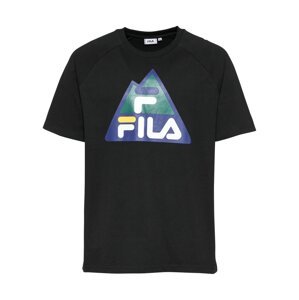 FILA T-Shirt 'Cheng'  čierna / biela / modrosivá / striebornosivá / svetlooranžová
