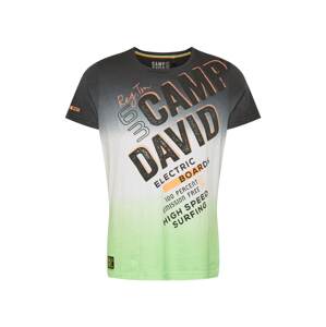 CAMP DAVID Tričko  čierna / biela / zelená