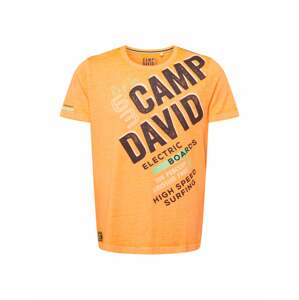 CAMP DAVID Tričko  oranžová / čierna / zelená / biela
