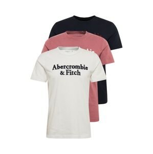 Abercrombie & Fitch Tričko  námornícka modrá / rubínová / svetločervená / biela