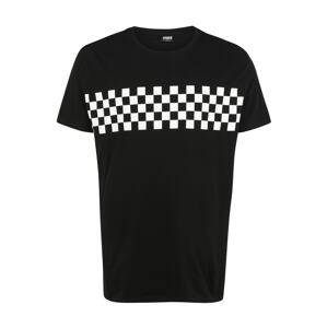 Urban Classics Shirt 'Check Panel'  čierna / biela