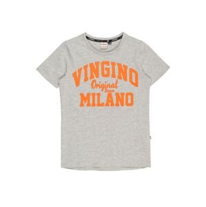 VINGINO Tričko  sivá melírovaná / oranžová