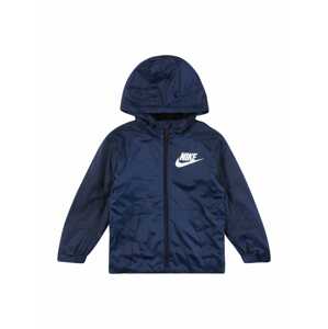 Nike Sportswear Prechodná bunda  biela / námornícka modrá