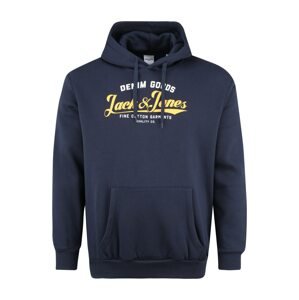 Jack & Jones Plus Sweatshirt  ultramarínová / biela / limetková