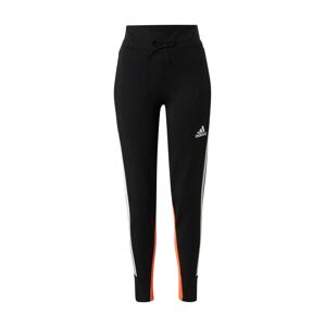ADIDAS PERFORMANCE Športové nohavice  čierna / biela / oranžová