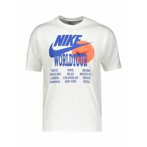 Nike Sportswear Tričko  biela / oranžovo červená / modrá
