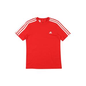 ADIDAS SPORTSWEAR Funkčné tričko 'Essentials 3-Stripes'  svetločervená / biela