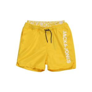 Jack & Jones Junior Plavecké šortky 'BALI'  žltá / biela