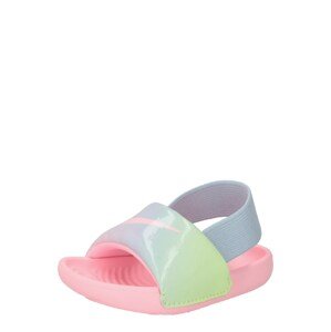 NIKE Plážové / kúpacie topánky 'Kawa SE'  ružová / svetlomodrá / neónovo zelená