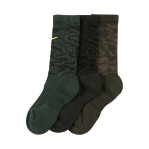 NIKE Športové ponožky  žltá / zelená melírovaná / tmavohnedá / hnedá melírovaná / čierna