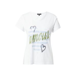 MORE & MORE Tričko 'Amour'  svetlomodrá / zlatá / biela