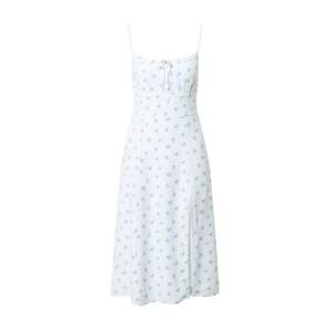 Abercrombie & Fitch Letné šaty  biela / svetlomodrá / tmavofialová