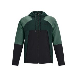 UNDER ARMOUR Športová bunda 'Sky Insulate'  čierna / tmavozelená / pastelovo zelená
