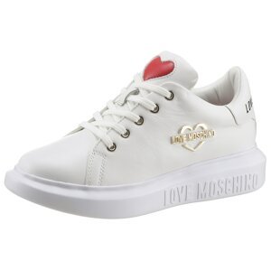Love Moschino Sneaker  biela / zlatá / červená / čierna