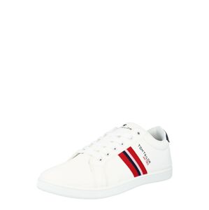 TOM TAILOR Sneaker  biela / čierna / červená