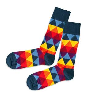 DillySocks Ponožky  žltá / tmavofialová / jasne červená / modrá