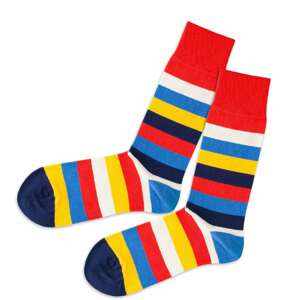 DillySocks Ponožky  svetlomodrá / červená / žltá