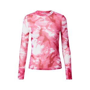 Calvin Klein Jeans Tričko  ružová / pitaya / biela