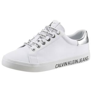 Calvin Klein Jeans Sneaker  biela / strieborná