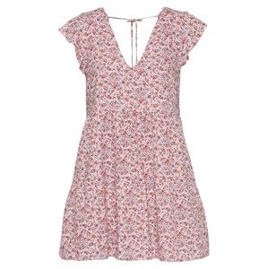 Abercrombie & Fitch Letné šaty  červená / biela / tmavomodrá / ružová