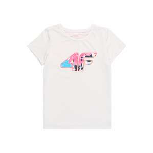 4F Funkčné tričko  biela / ružová / vodová / tmavomodrá