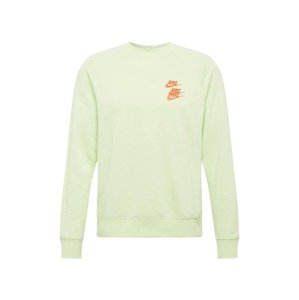 Nike Sportswear Mikina  pastelovo zelená / oranžová