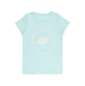 4F Funkčné tričko  mätová / biela