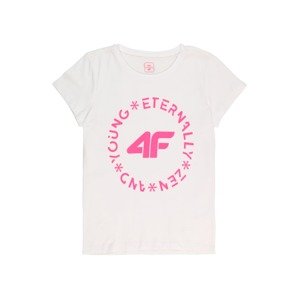 4F Funkčné tričko  biela / pitaya
