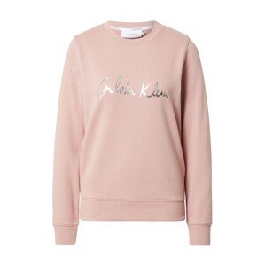 Calvin Klein Mikina  ružová / strieborná
