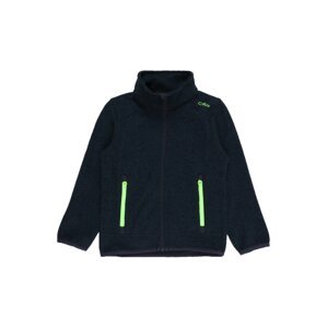 CMP Funkčná flisová bunda  čierna / tmavomodrá / neónovo zelená