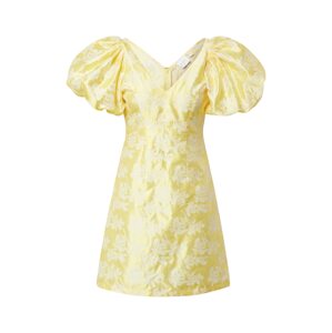 VILA Kokteilové šaty 'Petia'  citrónová / biela