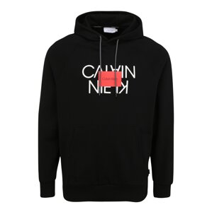 Calvin Klein Mikina  čierna / biela / pastelovo červená
