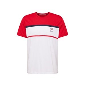 FILA Funkčné tričko 'Steve'  biela / červená / námornícka modrá