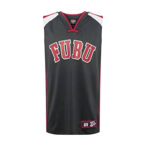 FUBU Tričko 'College'  čierna / červená / biela