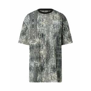Karl Kani Oversize tričko  biela / čierna / svetlosivá