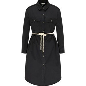 DreiMaster Vintage Košeľové šaty  čierna / krémová