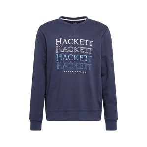 Hackett London Mikina  námornícka modrá / biela / modrá