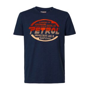 Petrol Industries Tričko  červená / tmelová / námornícka modrá