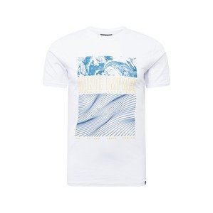 SHINE ORIGINAL Tričko 'Surf'  biela / nebesky modrá / žltá